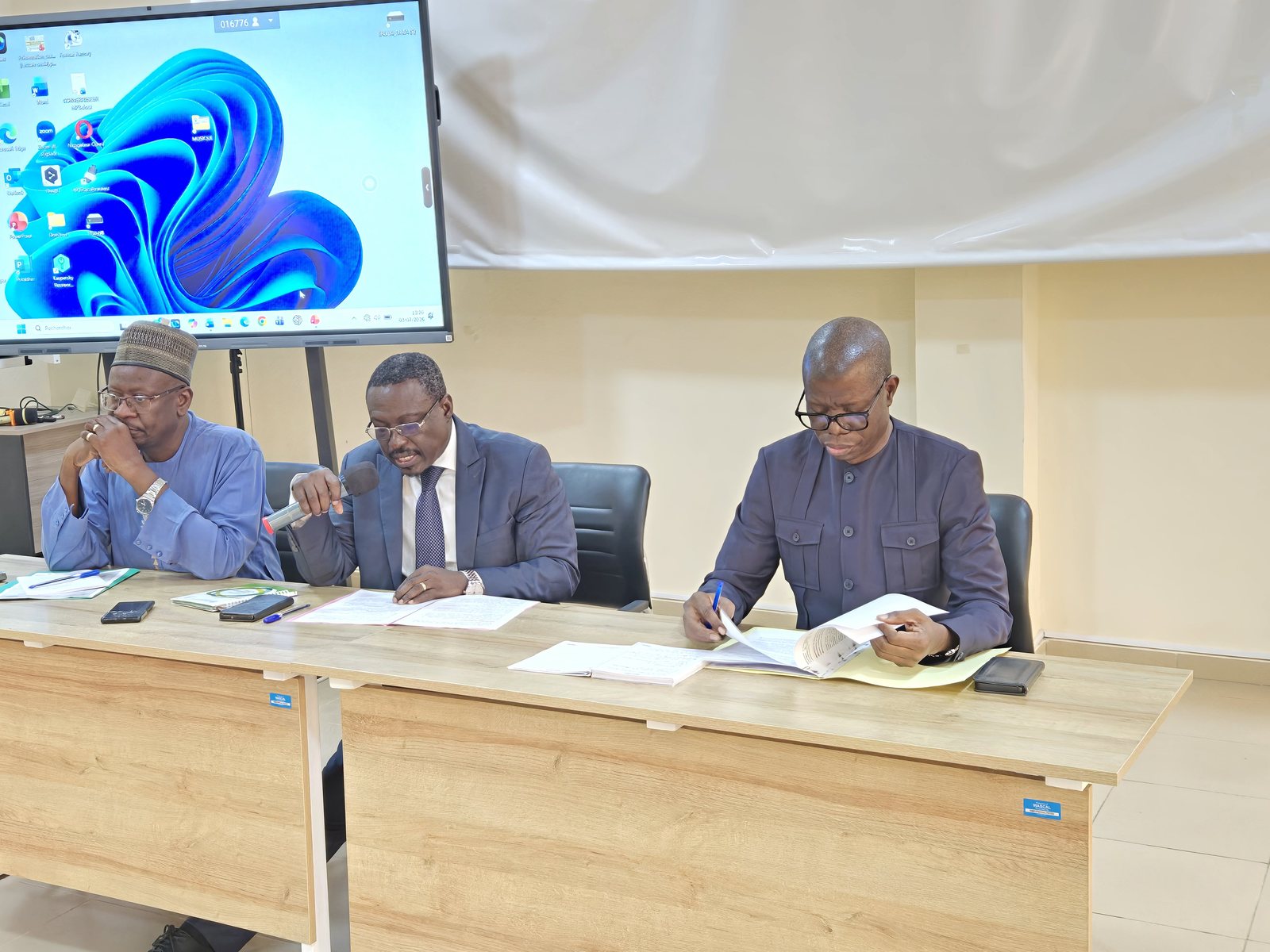 Le présidium de l’installation de la Cellule de réflexion de l’Université de Lomé, le 3 juillet 2026.